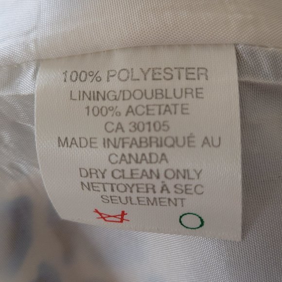 David Findlay White with Blue Leopard Print Sleeveless Dress US 4 - Picture 9 of 9